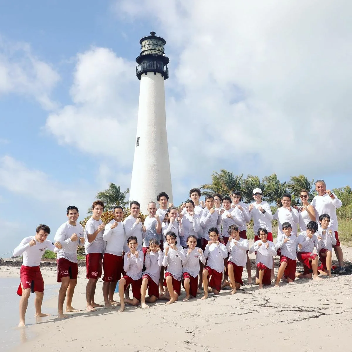 RDCA MMA martial arts students and Senseis at the Cape Florida Lighthouse, Key Biscayne